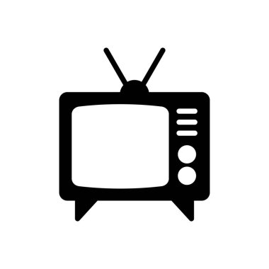 Televizyon ikonu vektörü. televizyon simgesi vektörü