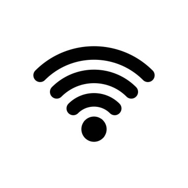Wifi simge vektörü. Sinyal vektör simgesi. Kablosuz simge vektörü
