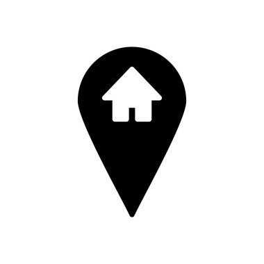 Adres simgesi vektörü. ev konumu simge vektörü