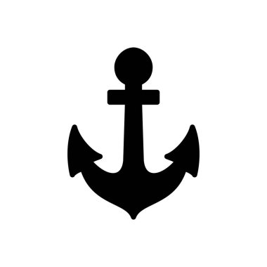 Çapa simgesi vektörü. Çapa sembolü logosu. Çapa deniz simgesi.