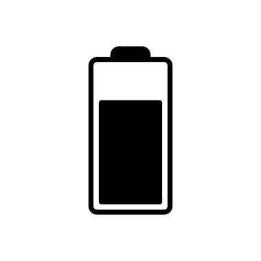 Batarya vektör simgesi. Şarj seviyesi. pil yükleme simgesi