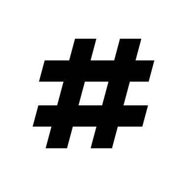 Etiket simgesi vektörü. hashtag sembolü