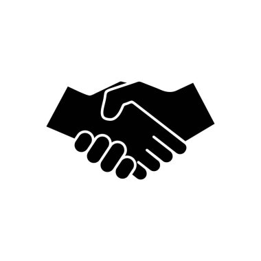 Tokalaşma ikonu vektörü. İş tokalaşması. iletişim anlaşması