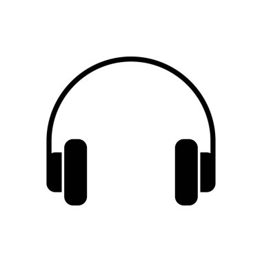 Kulaklık ikonu vektörü. Headvector simgesi simgeleri