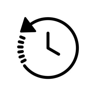 Tarih simgesi vektörü. son olay geçmişi