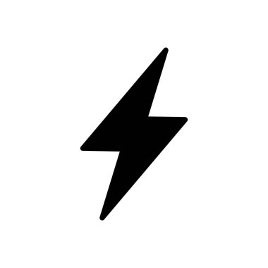 Şimşek simgesi vektörü. Elektrik ikon vektörü. Güç simgesi. enerji işareti