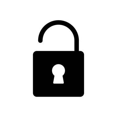 Simge vektörünü kilitle. Asma kilit ikon vektörü. Şifreleme simgesi. Güvenlik sembolü