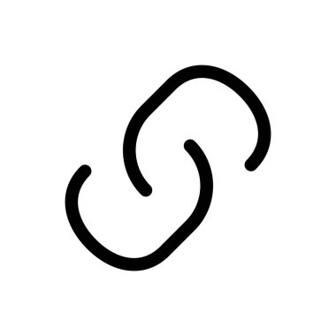 Bağlantı simgesi vektörü. Hiper bağlantı zinciri sembolü.