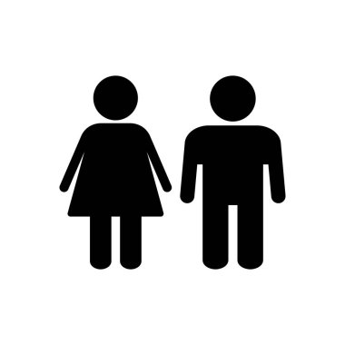 Erkek ve kadın ikon vektörü. erkek ve kadın sembolü