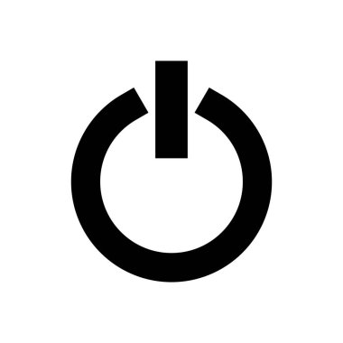 Güç simgesi vektörü. Güç Düğmesi Simgesi. Elektrik gücü.