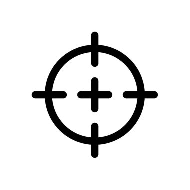 Hedef ikon vektörü. hedef simge vektörü. hedef pazarlama simgesi vektörü