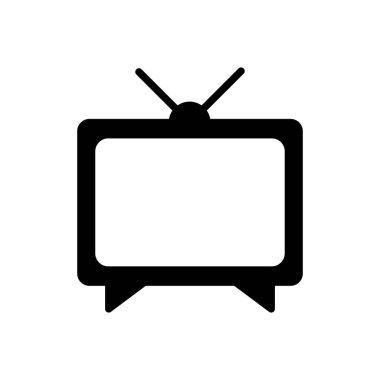 Televizyon ikonu vektörü. televizyon simgesi vektörü