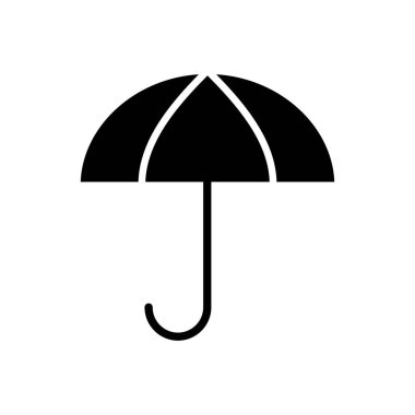 Şemsiye simgesi vektörü. şemsiye işareti simgesi