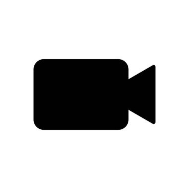 Video simgesi vektörü. Video kamera ikon vektörü. Film tabelası. Sinema