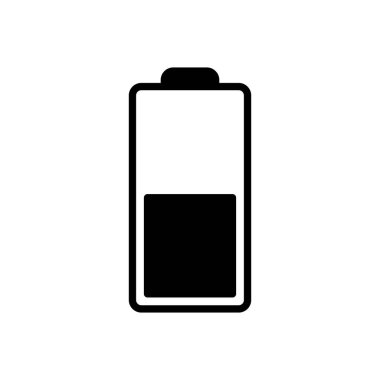 Batarya vektör simgesi. Şarj seviyesi. pil yükleme simgesi