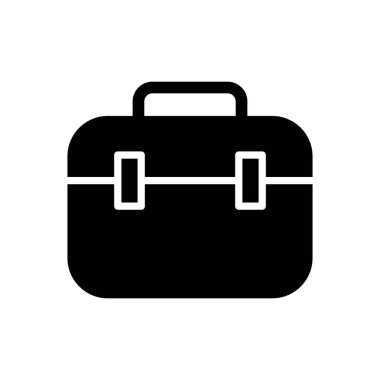 Evrak çantası ikon vektörü. Bavul simgesi. bagaj sembolü.