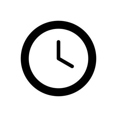 Saat simgesi vektörü. Zaman simgesi vektörü. simge simgesini izle