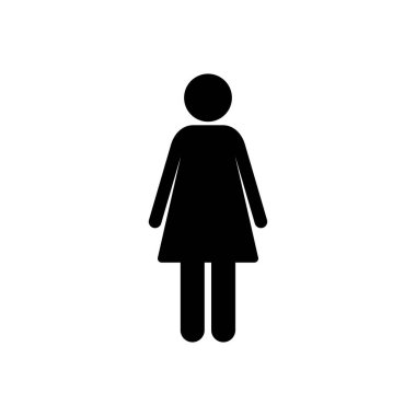 Kadın ikon vektörü. kadın simge vektörü