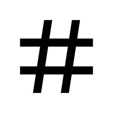 Etiket simgesi vektörü. hashtag sembolü