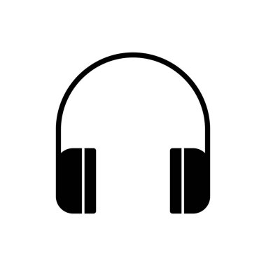 Kulaklık ikonu vektörü. Headvector simgesi simgeleri