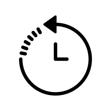 Tarih simgesi vektörü. son olay geçmişi