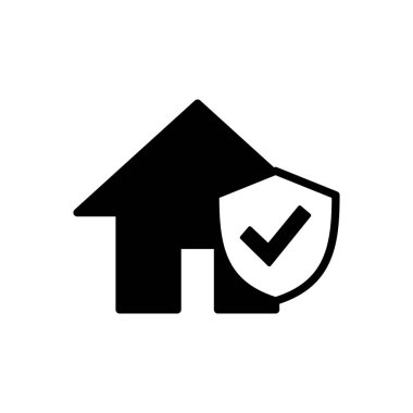 Ev sigortası ikonu vektörü. ev koruma simgesi.