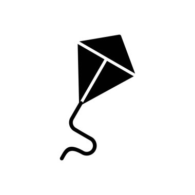 Kite simgesi vektörü. Uçurtma vektör simgesi.