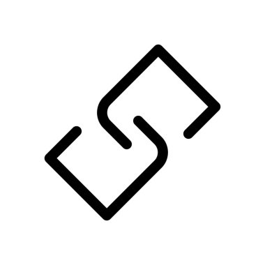 Bağlantı simgesi vektörü. Hiper bağlantı zinciri sembolü.