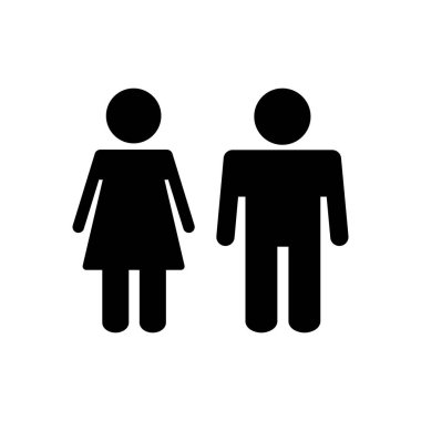 Erkek ve kadın ikon vektörü. erkek ve kadın sembolü