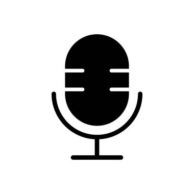 mikrofon ikon vektörü. karaoke simgesi vektörü