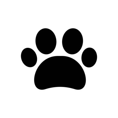 Pençe simgesi vektörü. Pençe izi ikon vektörü. köpek ya da kedi pençesi