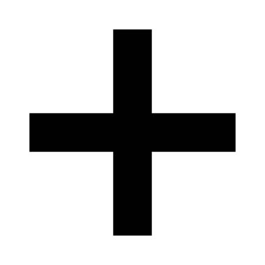 Artı simge vektörü. Artı simge ekle