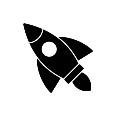 Roket ikon vektörü. Başlangıç simgesi vektörü. 