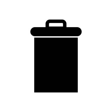 Çöp simgesi vektörü. Çöp kutusu simgesi. Simge vektörünü sil. çöp