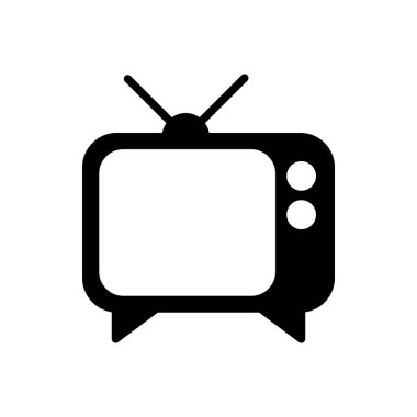 Televizyon ikonu vektörü. televizyon simgesi vektörü