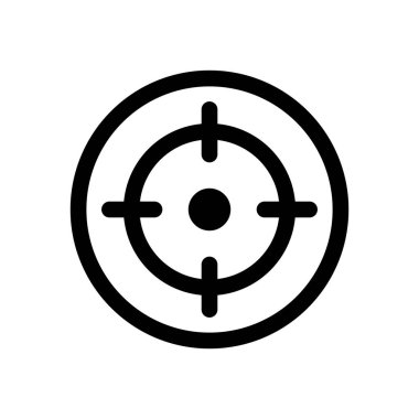 Hedef ikon vektörü. hedef simge vektörü. hedef pazarlama simgesi vektörü