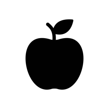 Elma ikonu vektörü. Elma vektör simgesi. Web tasarımınız için elma sembolleri.
