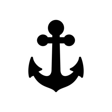 Çapa simgesi vektörü. Çapa sembolü logosu. Çapa deniz simgesi.