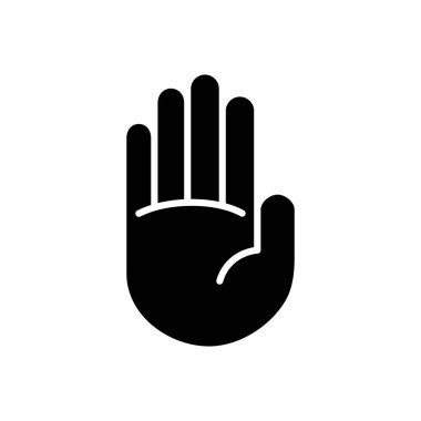 El simgesi vektörü. el vektör simgesi, avuç içi