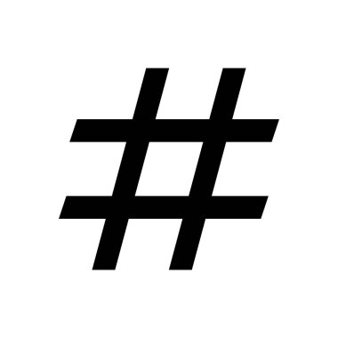 Etiket simgesi vektörü. hashtag sembolü