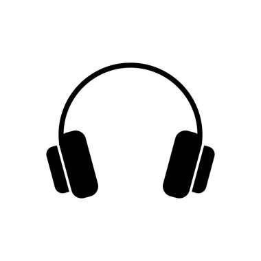 Kulaklık ikonu vektörü. Headvector simgesi simgeleri
