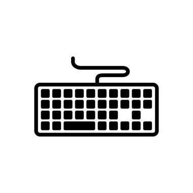 Klavye simgesi vektörü. Klavye vektör sembolü