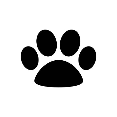 Pençe simgesi vektörü. Pençe izi ikon vektörü. köpek ya da kedi pençesi