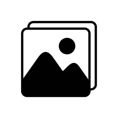 Resim simgesi vektörü. fotoğraf galerisi simgesi