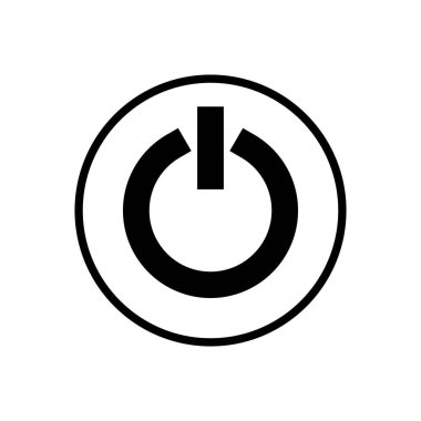 Güç simgesi vektörü. Güç Düğmesi Simgesi. Elektrik gücü.
