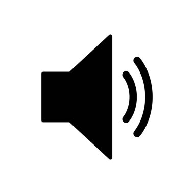 Sözcü simgesi vektörü. Hacim simgesi vektörü. Hoparlör ikon vektörü. ses sembolü