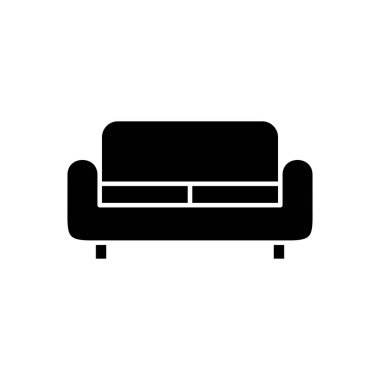 Koltuk simgesi vektörü. kanepe ikonu çizimi