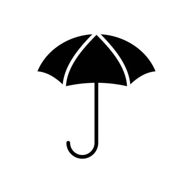 Şemsiye simgesi vektörü. şemsiye işareti simgesi