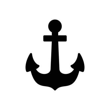 Çapa simgesi vektörü. Çapa sembolü logosu. Çapa deniz simgesi.