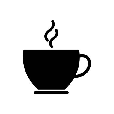 Kahve fincanı ikon vektörü. Bir kahve ikonu vektörünü kap.